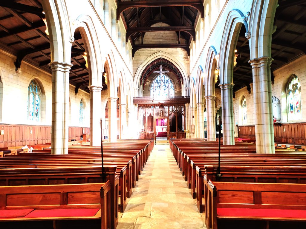 Looking east in St Bartholomew's Church